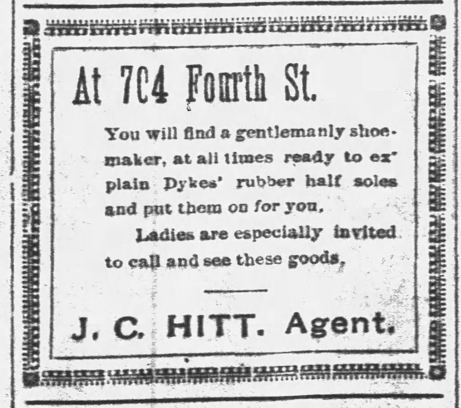 Journal ads from the old days: Oct. 17, 1894